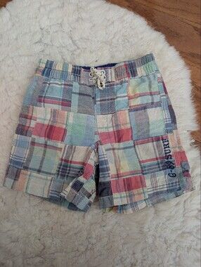 Baby Gap Madras Plaid Swim Trunks Boys 4yrs